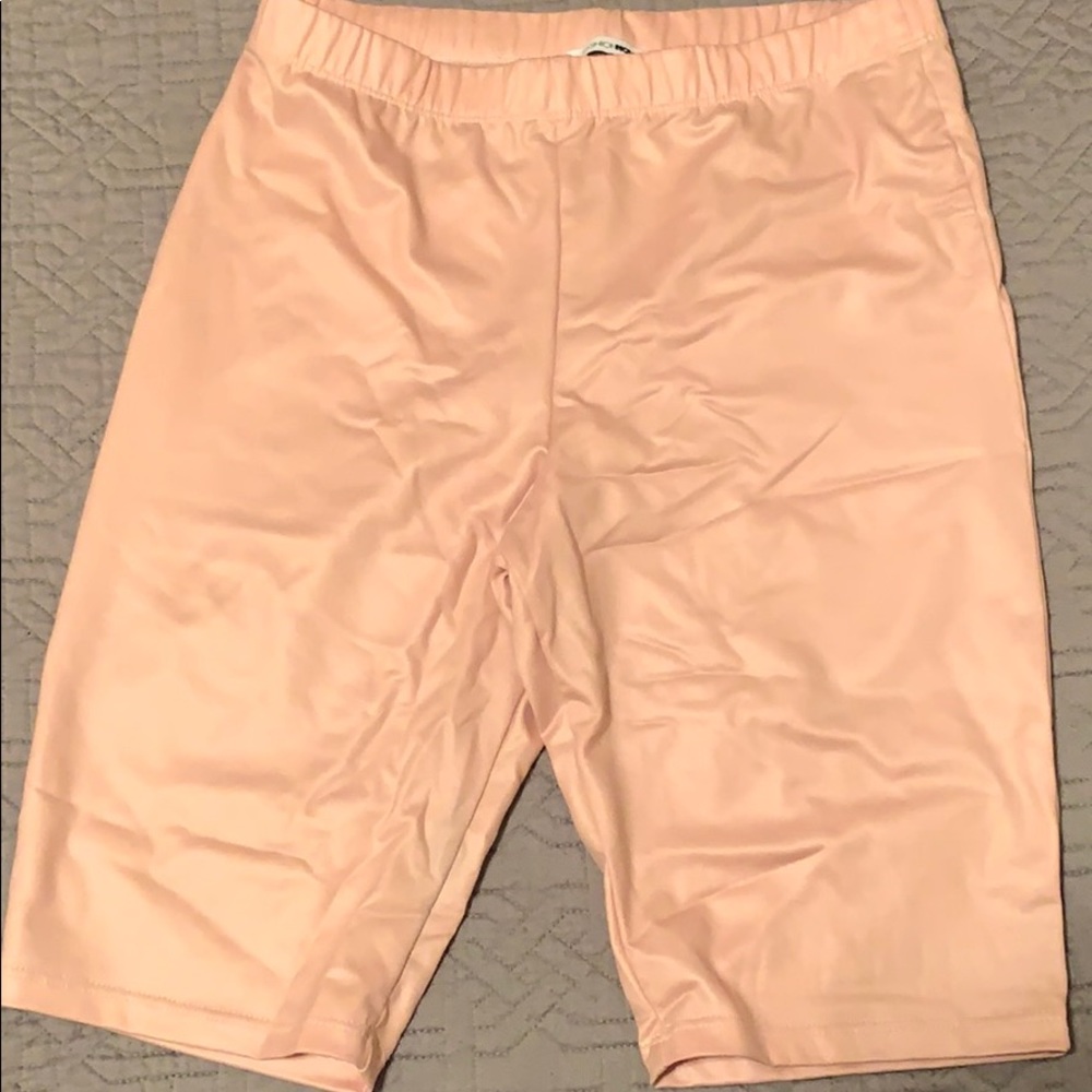Pink platinum biker shorts fashion nova!